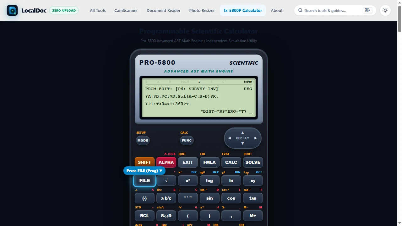 Enter Casio BASIC program tokens on 4-line LCD screen