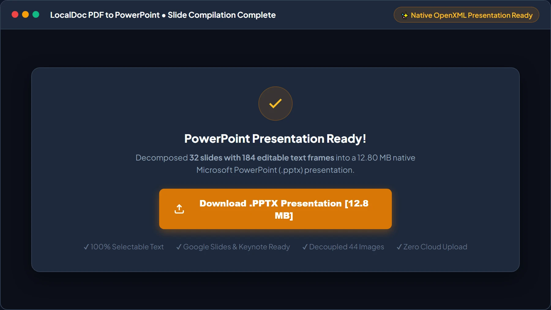 Download PowerPoint presentation result card