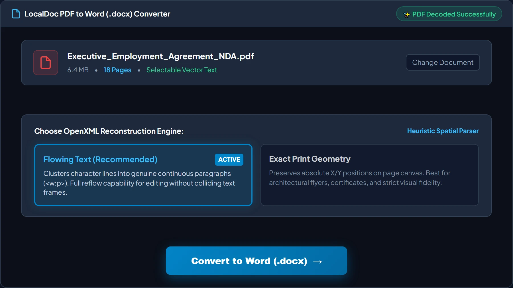 Verify file queue metrics and select Flowing Text layout mode