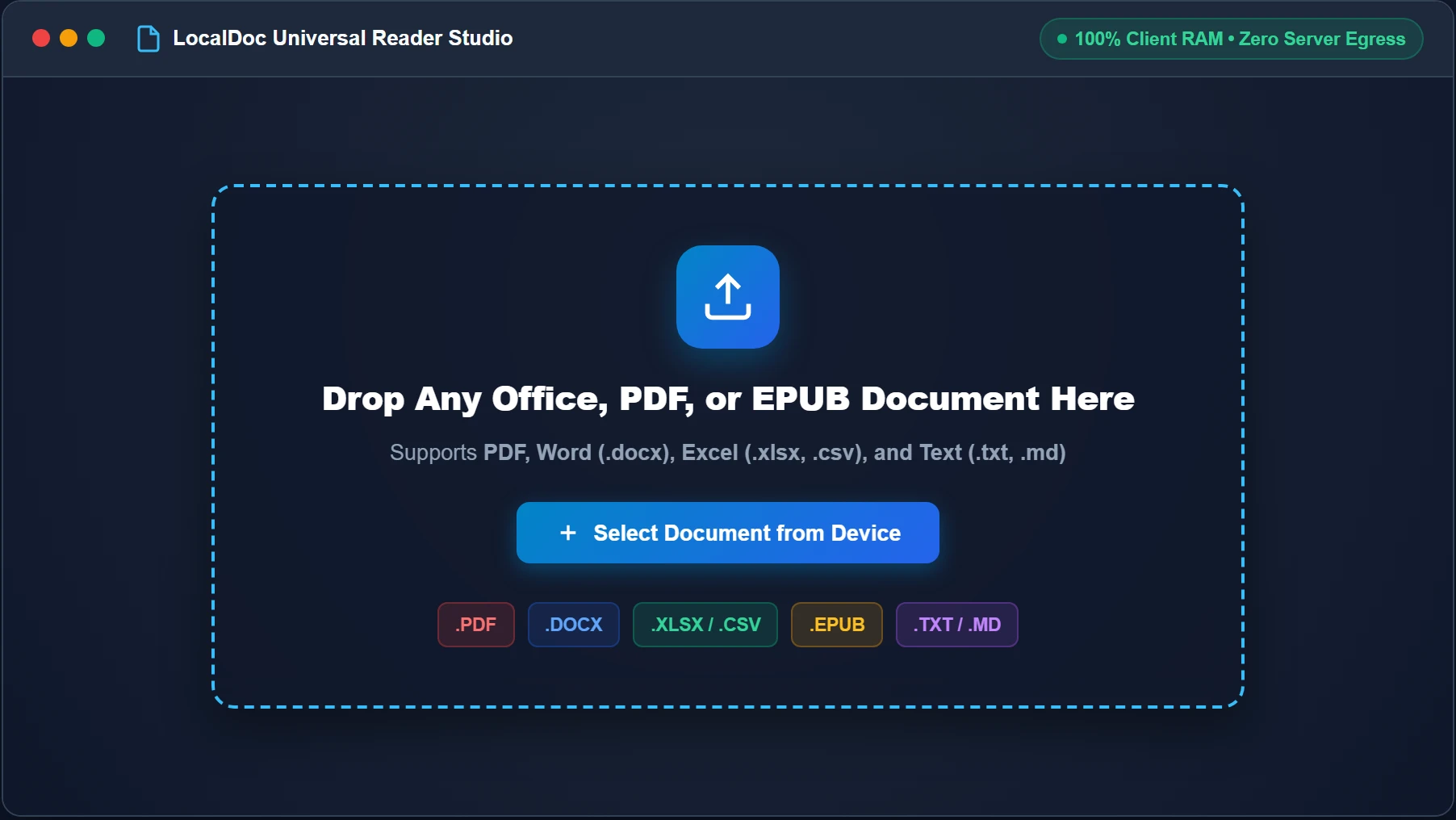 Multi-Format Document Ingestion Zone for PDF, Word, and Excel